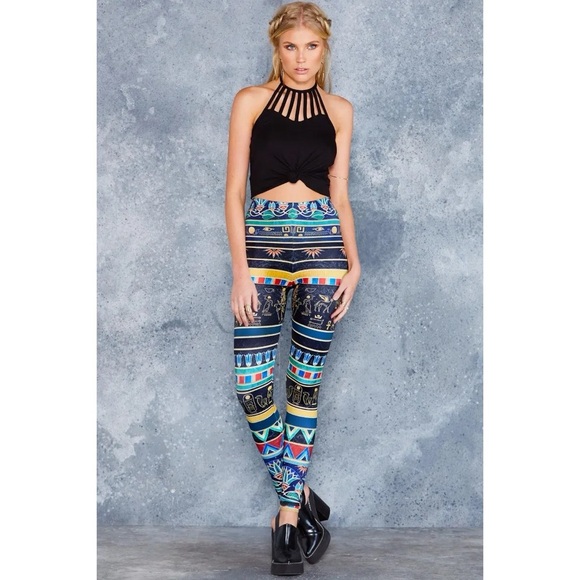 BlackMilk Walk Like An Egyptian HWMF Leggings size M - Picture 6 of 10